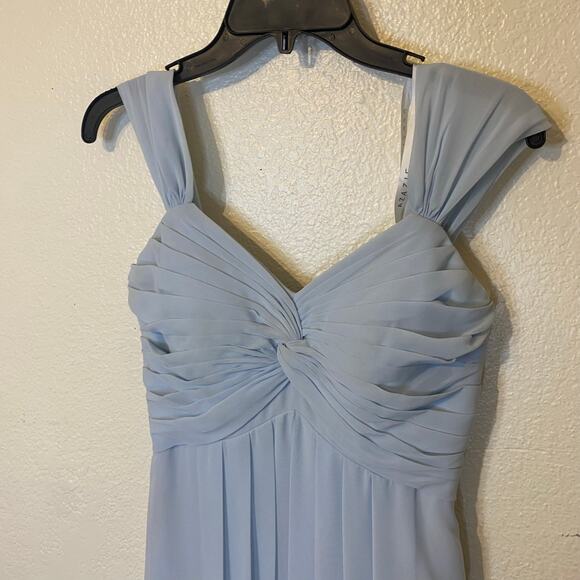Azazie Kaitlynn Bridesmaid Dress Formal Gown in Ice Blue Size 6 - Picture 6 of 12